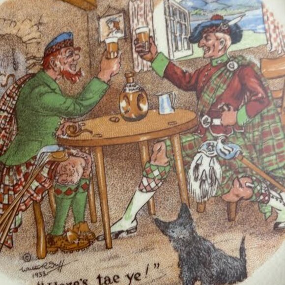 Set of 4  Luncheon/Salad Plates  "English Toasting":Fondeville Ambassador Plates - Picture 14 of 16